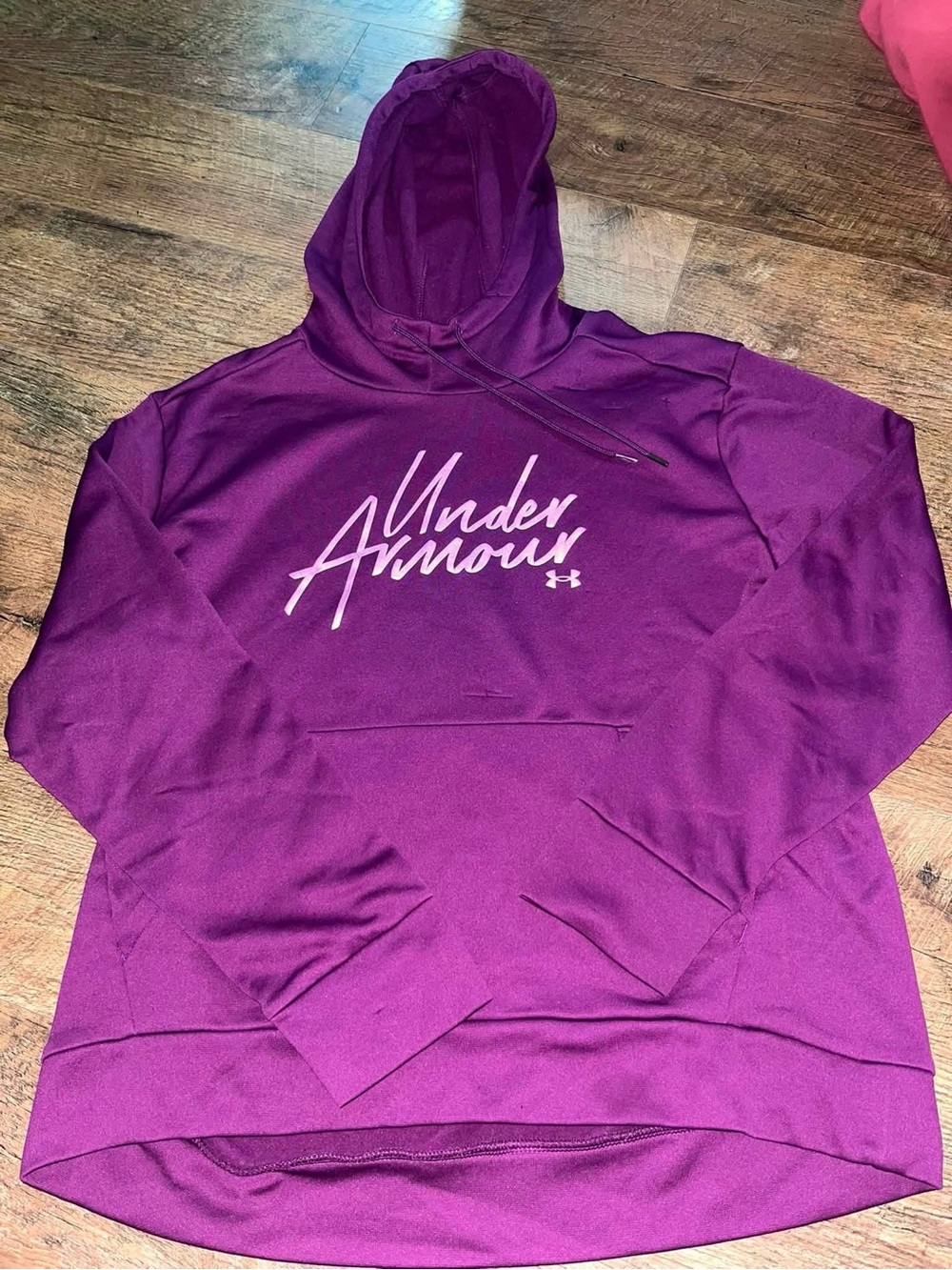 Under Armour Purple Hoodie with Script Logo
